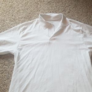 White Jerzees polo